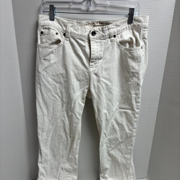 Lauren Jeans Co Denim - Lauren Jeans Co. Classic Straight Jeans - White - Size 8 - 1491